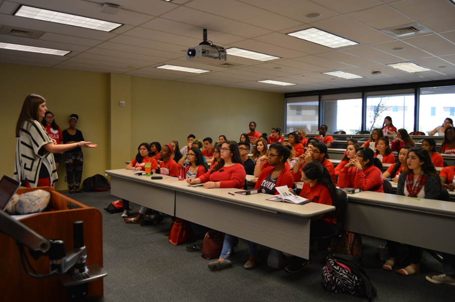 Carolina Nutt oversees a team of 60 student ambassdors and orientation leaders.