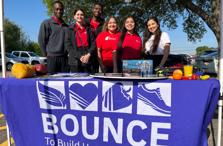 Student interns at a Nutrition Community Event