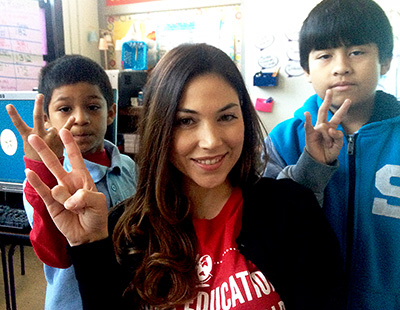 Christina Torango with her Students at Pugh Elementary