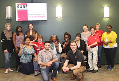 College of Education advisors pose with Patrick Lukingbeal, director of Wellness Center at the University of Houston