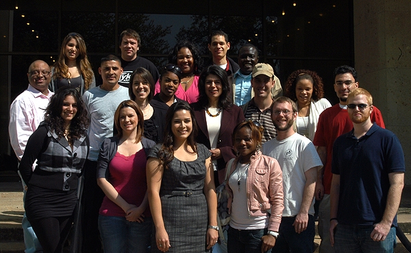 State Representative Carol Alvarado with the Civic Houston Interns