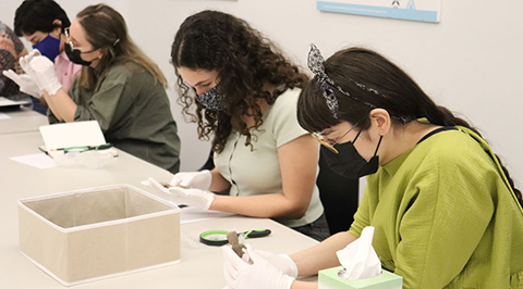 Students in object study workshop