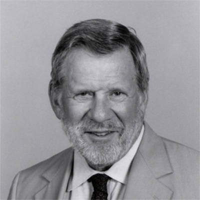 Black and white portrait of a man with a beard